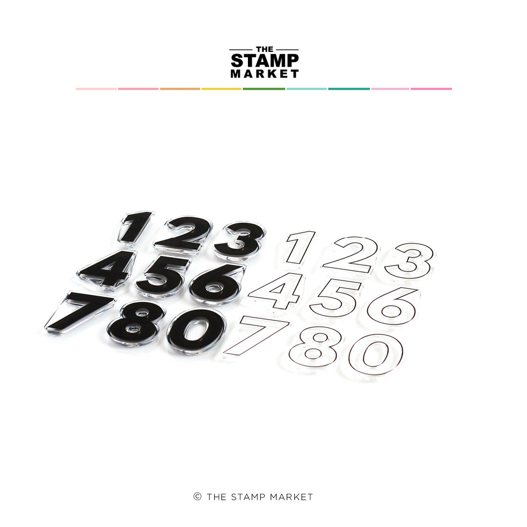 Chunky Numbers Stamp Set