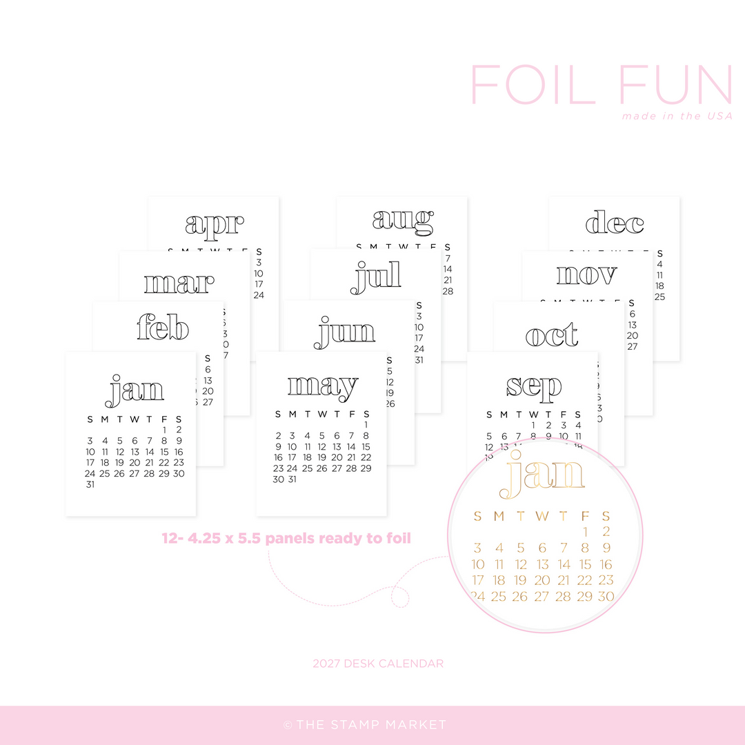 2027 DESKTOP CALANDAR FOIL FUN