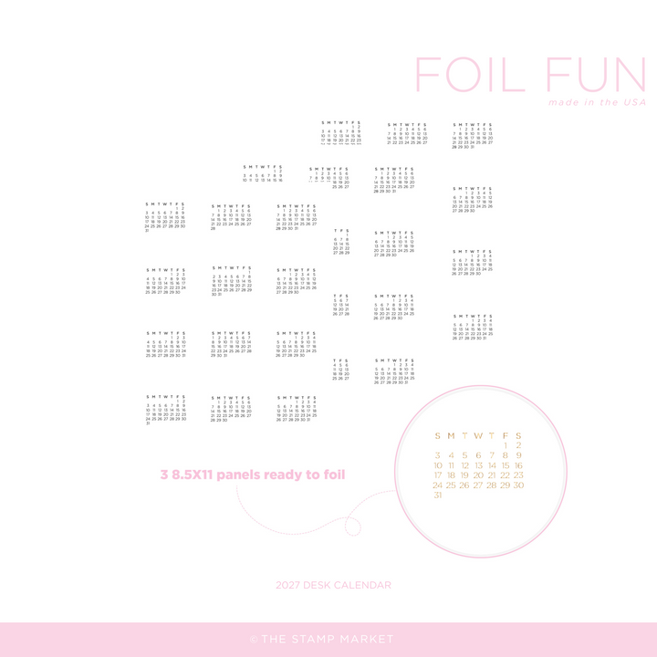 2027 MINI CALENDAR FOIL FUN