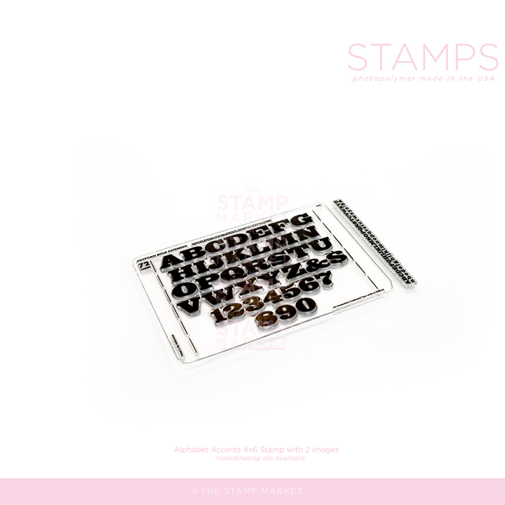 ALPHABET ACCENTS STAMP