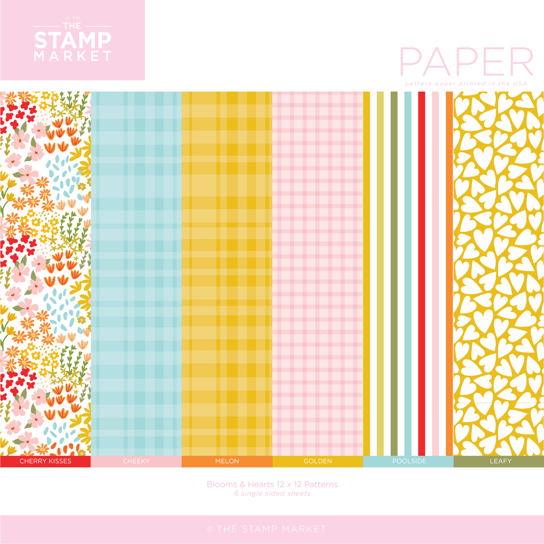 BLOOMS &amp; HEARTS 12X12 PATTERNS