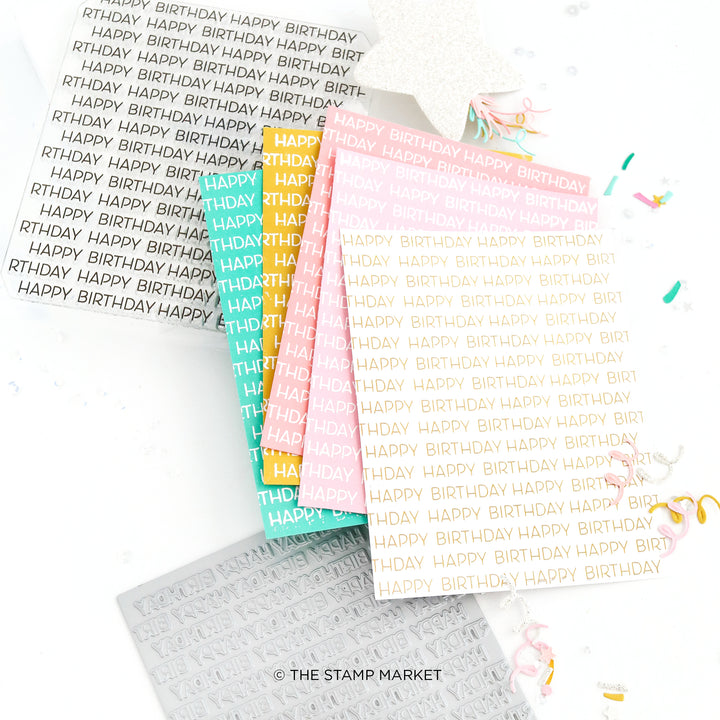 HAPPY BIRTHDAY BACKGROUND STAMP