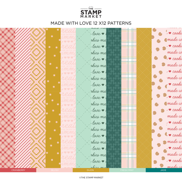 MADE WITH LOVE 12 X12 PATTERN PAPER