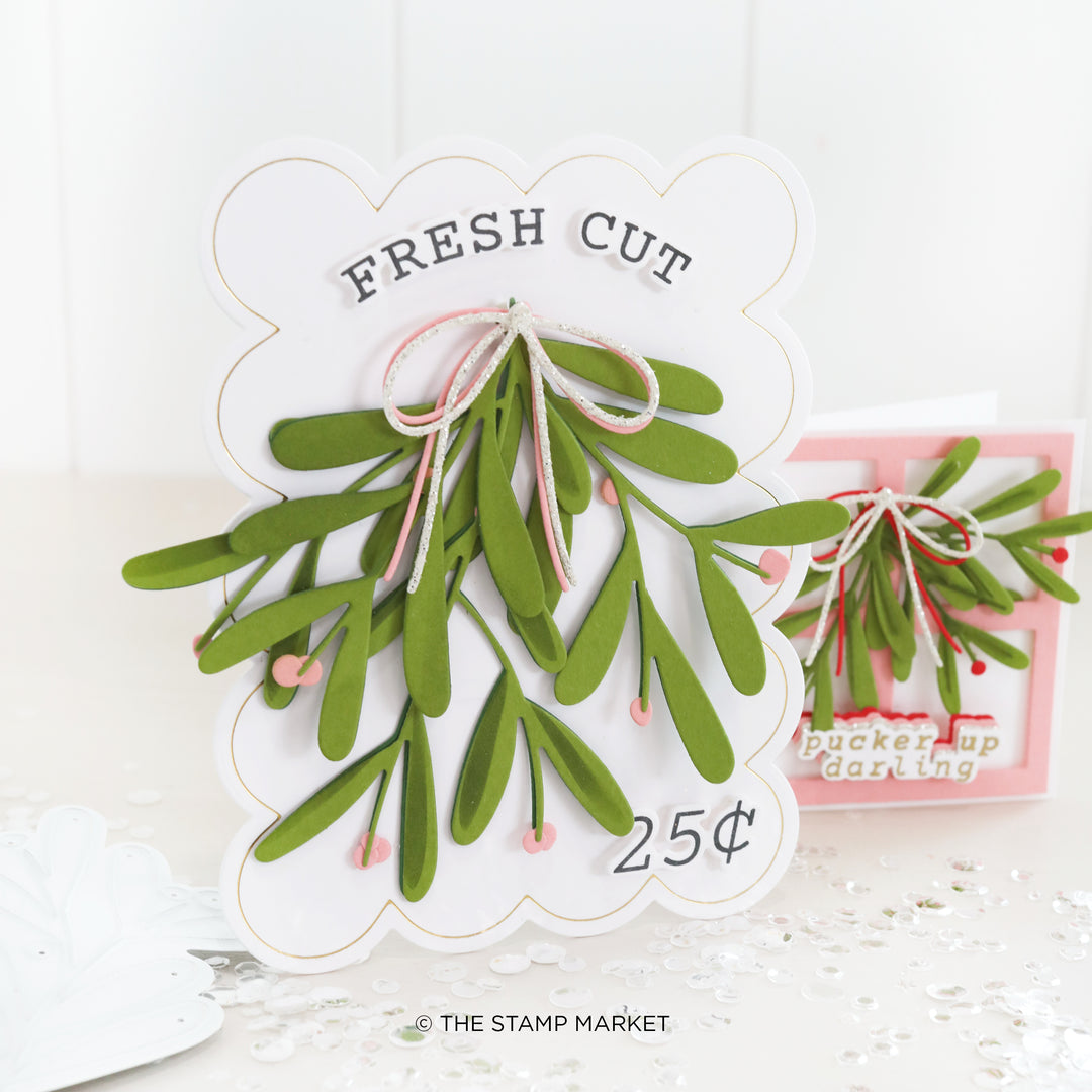 MISTLETOE & GREETINGS STAMP