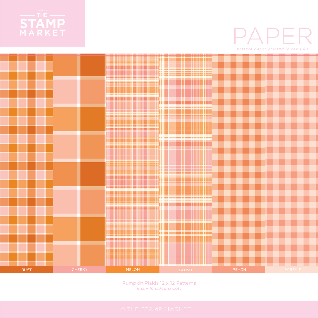 PUMPKIN PLAIDS PATTERNS 12 X 12