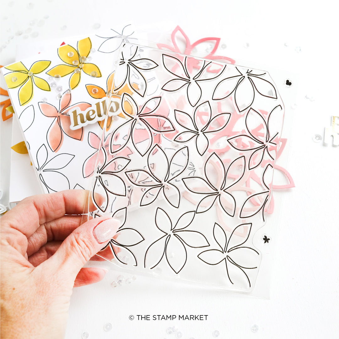 SIMPLY PETALS BACKGROUND STAMP