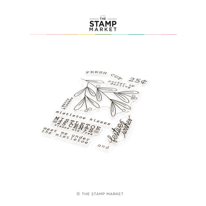 MISTLETOE & GREETINGS STAMP