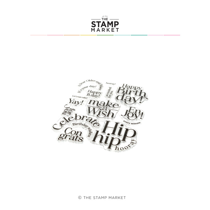 BIRTHDAY BALLOONS GREETINGS STAMP