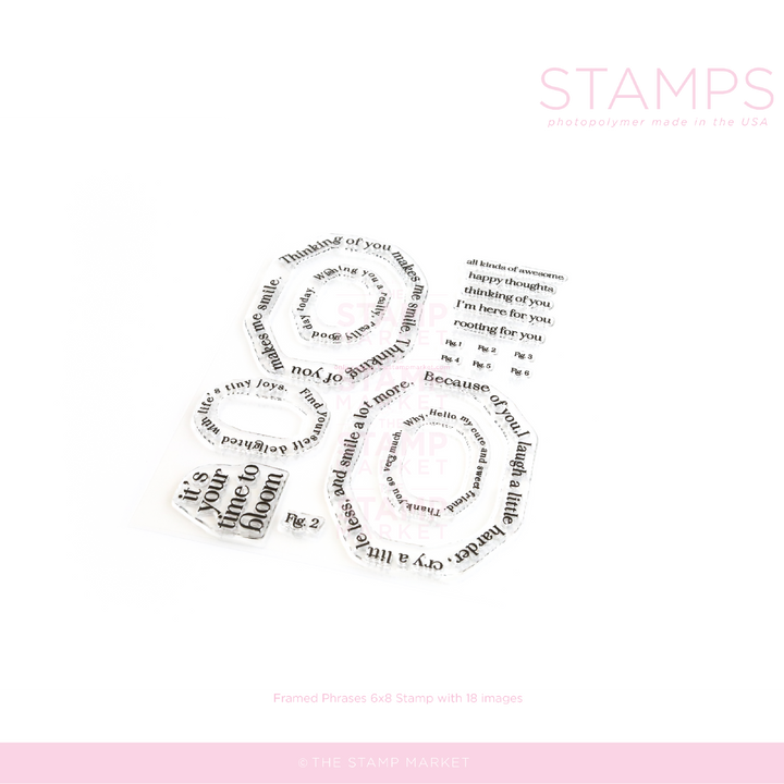 FRAMED PHRASES STAMP