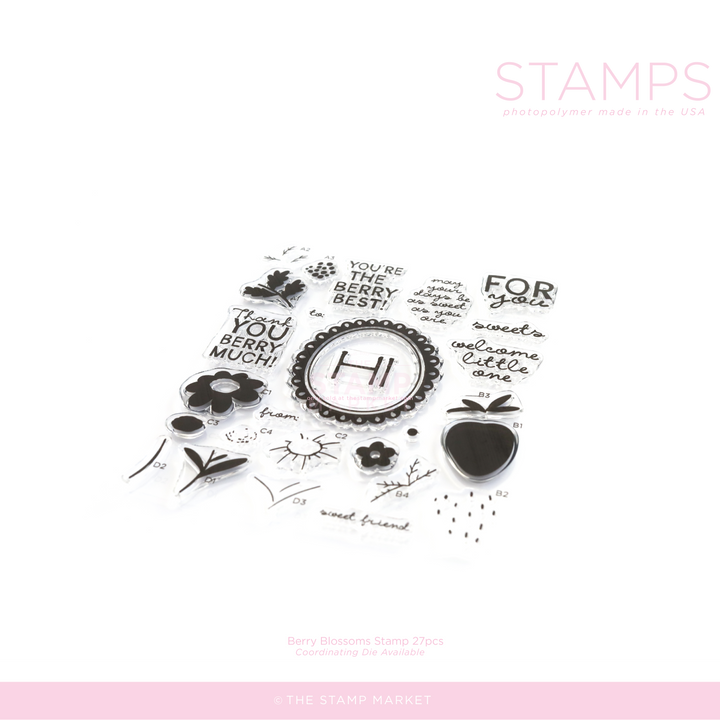 BERRY BLOSSOM HELLOS STAMP