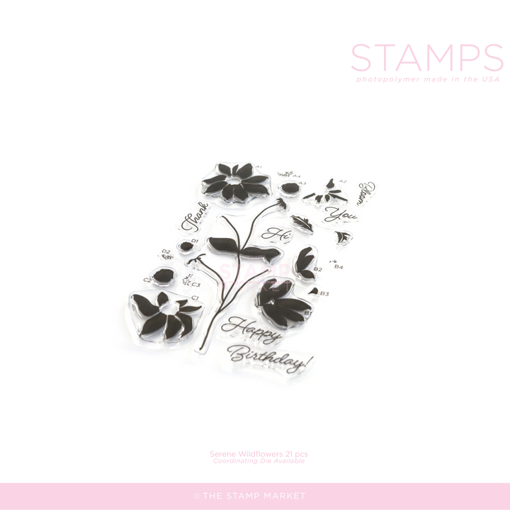 SERENE WILDFLOWERS STAMP