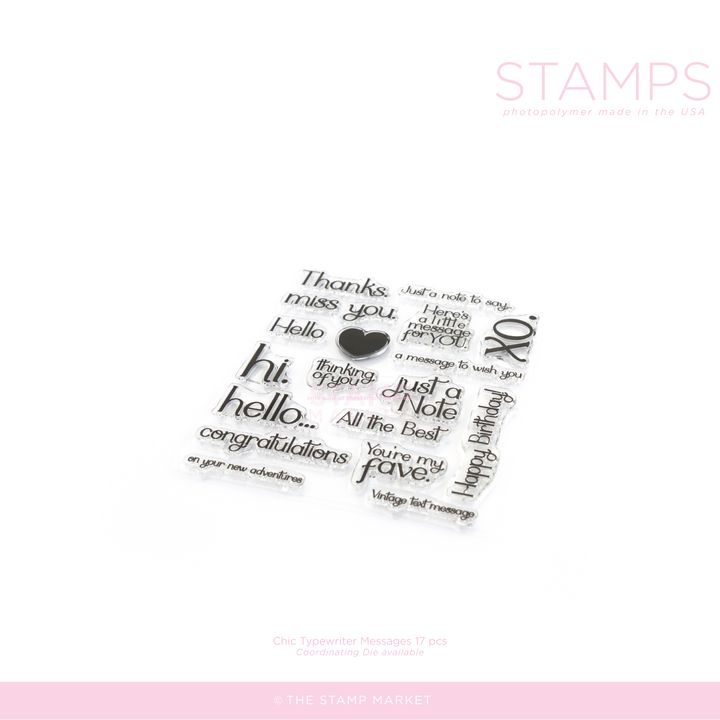 CHIC TYPEWRITER MESSAGES STAMP