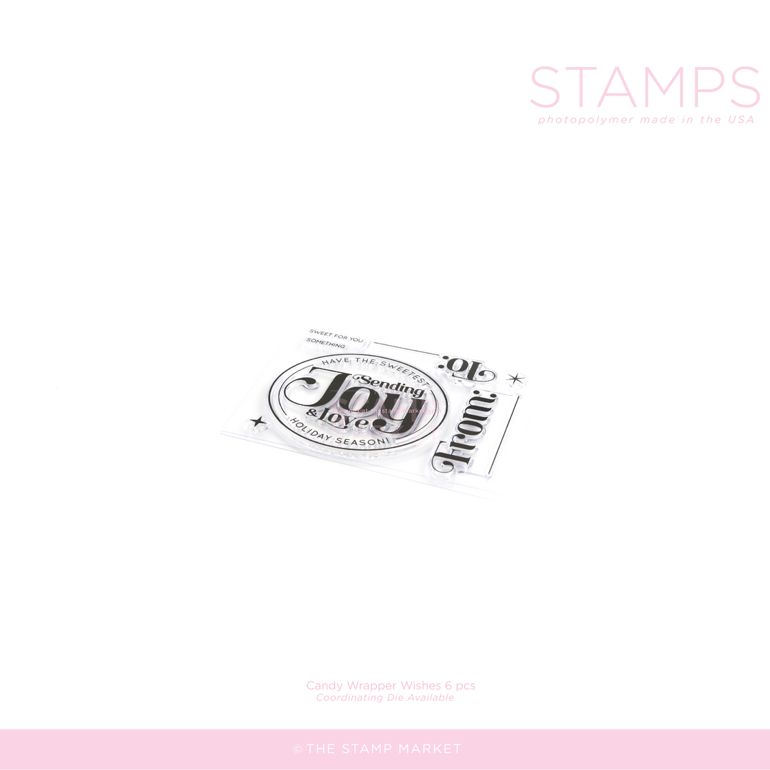 CANDY WRAPPER WISHES STAMP