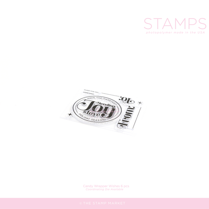 CANDY WRAPPER WISHES STAMP
