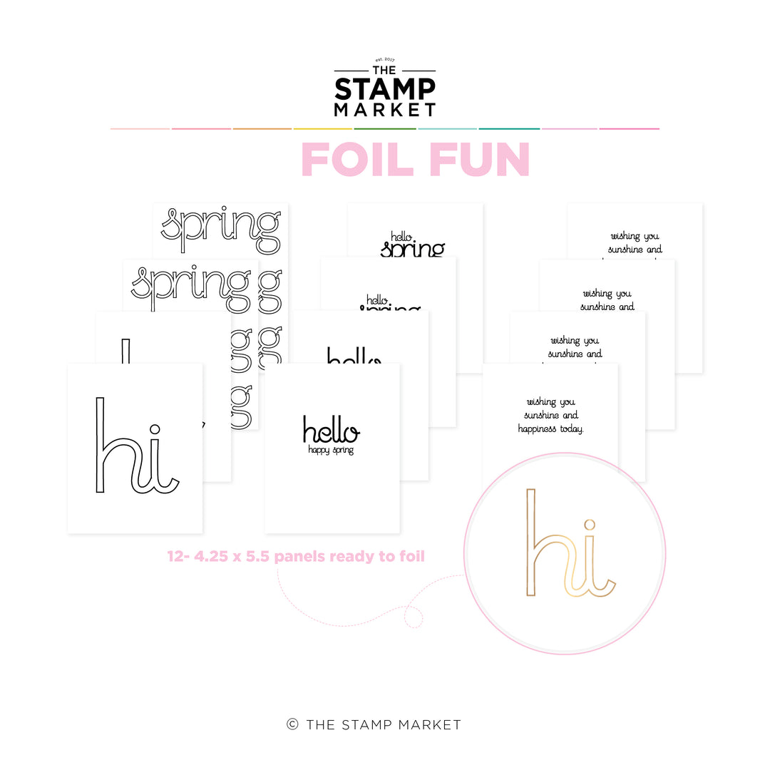 SPRING GREETINGS FOIL FUN