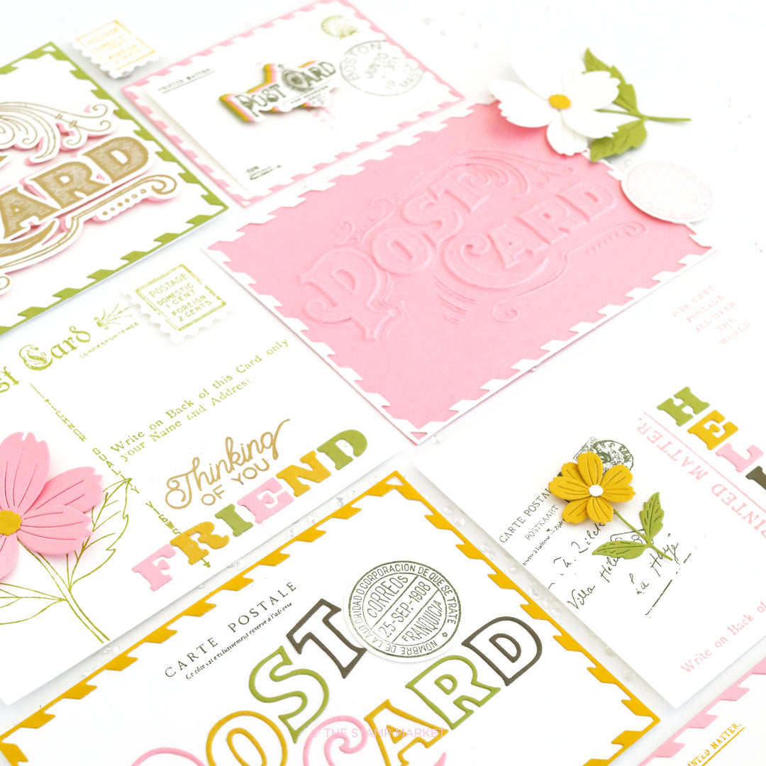 VINTAGE POSTCARD EMBOSSING FOLDER