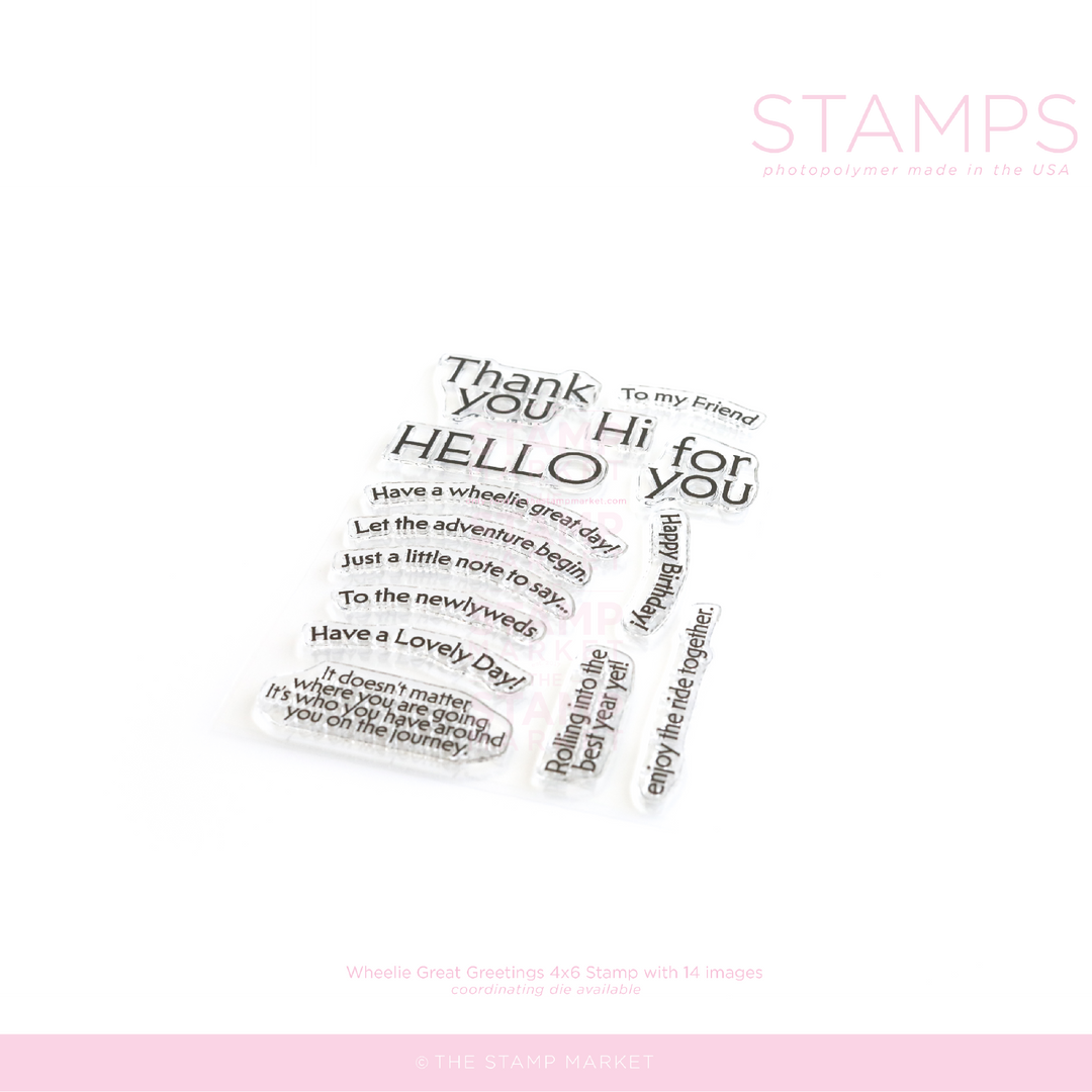 WHEELIE GREAT GREETINGS STAMP