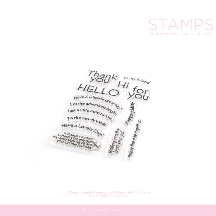 WHEELIE GREAT GREETINGS STAMP