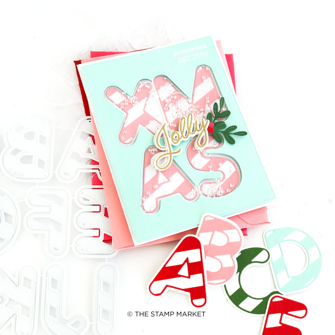 CANDY CANE ALPHABET DIE