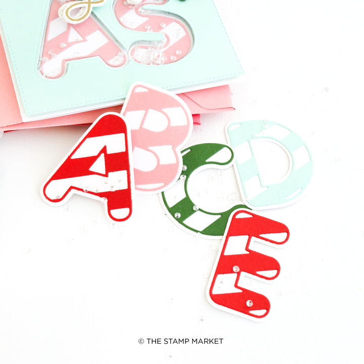 CANDY CANE ALPHABET DIE