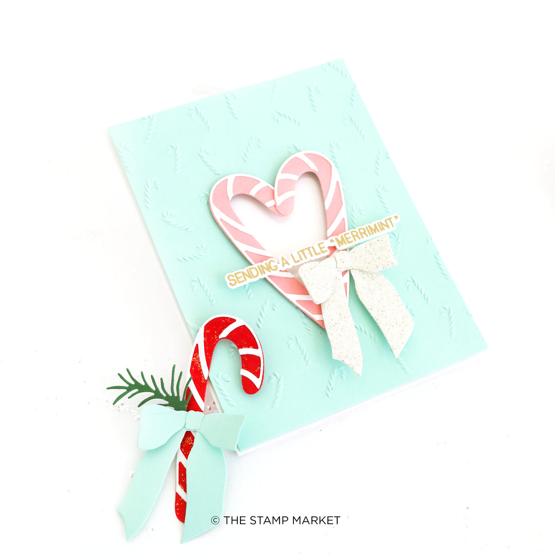 MINI CANDY CANE EMBOSSING FOLDER
