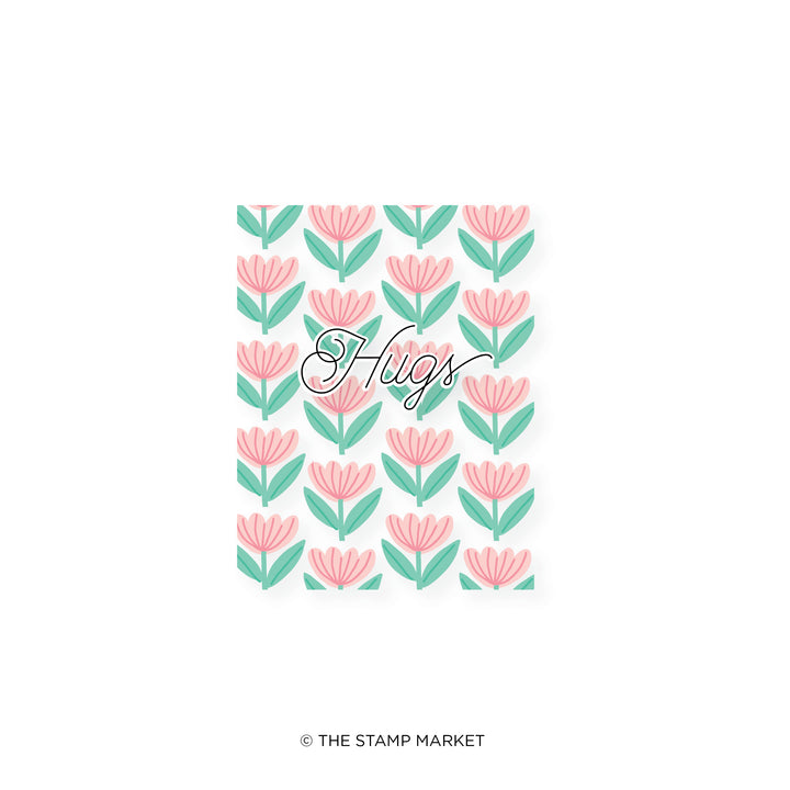 JOYFUL BLOOMS BACKGROUND STENCIL